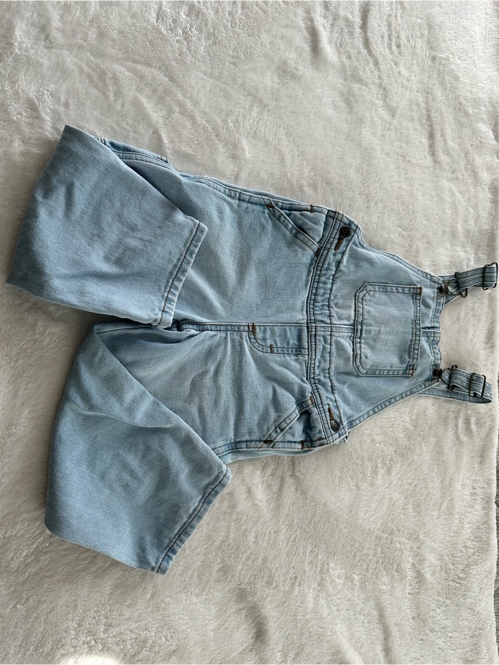 Light Blue Denim Kids One-Piece Overalls